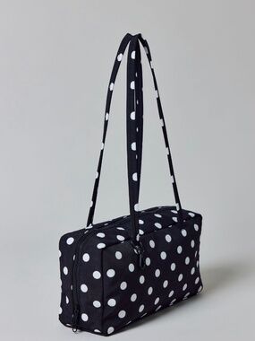 Baggu Regular Bowler Bag - Black with White Polka Dots - UO EXCLUSIVE!!